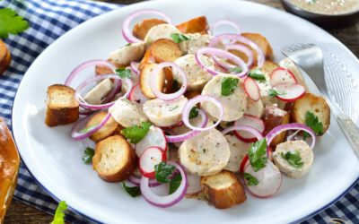 Bre­zen Weiß­wurst Salat