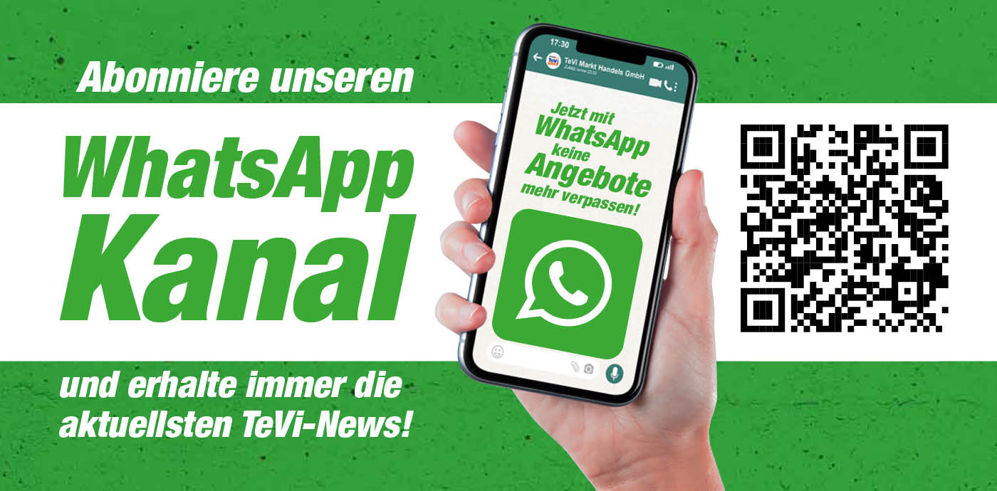 Abonniere unseren WhatsApp Kanal und erhalte immer die aktuellsten TeVi-News.