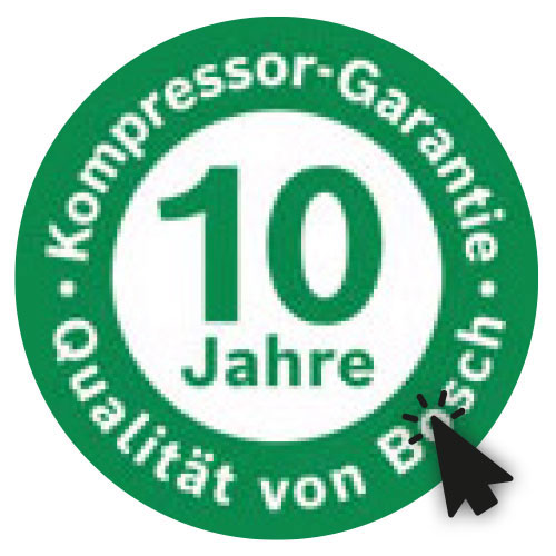 10 Jahre Kompressor-Garantie von Bosch.