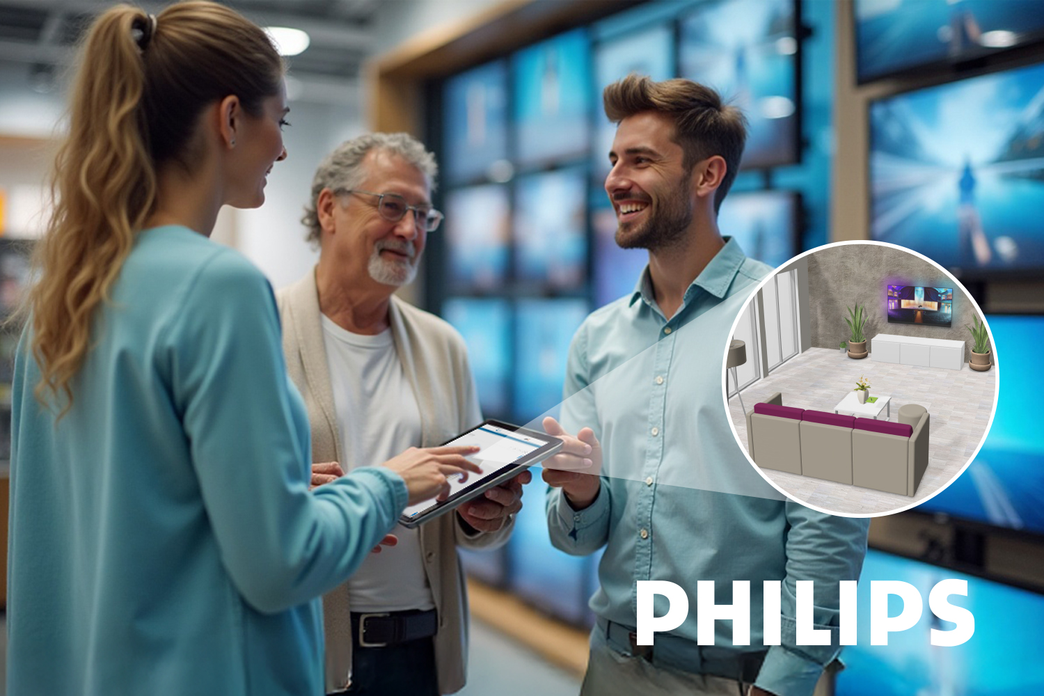 exklusiver Raumplaner für Philips TVs bei expert TeVi