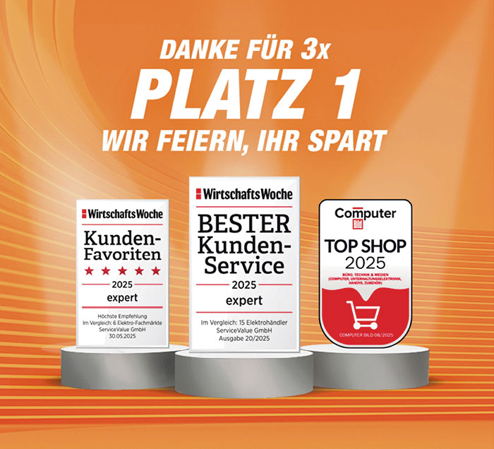 Danke für Platz 1 - expert TeVi ausgezeichneter Service vom Experten - Jetzt Sparen und Angebote entdecken
